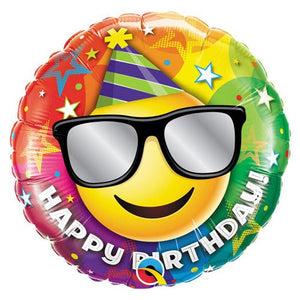 Qualatex 18 inch BIRTHDAY SMILEY Foil Balloon 49057-Q-P