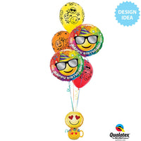 Qualatex 18 inch BIRTHDAY SMILEY Foil Balloon 49057-Q-P