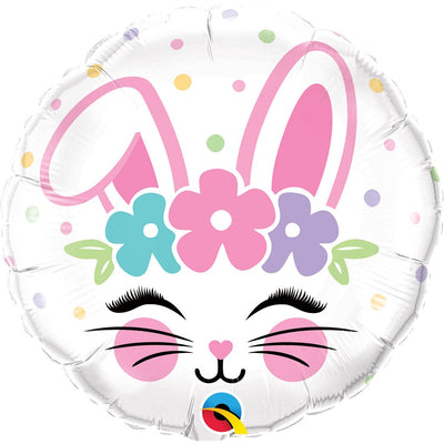 Qualatex 18 inch BUNNY FACE Foil Balloon