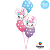 Qualatex 18 inch BUNNY FACE Foil Balloon