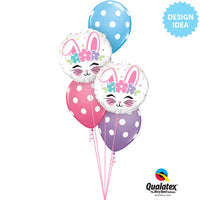 Qualatex 18 inch BUNNY FACE Foil Balloon