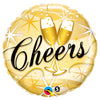 Qualatex 18 inch CHEERS STARBURSTS Foil Balloon