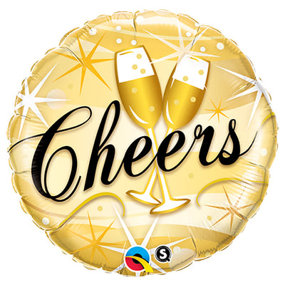 Qualatex 18 inch CHEERS STARBURSTS Foil Balloon