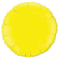 Qualatex 18 inch CIRCLE - YELLOW Foil Balloon 12915-Q