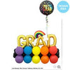 Qualatex 18 inch CONGRATS GRAD OMBRE DOTS Foil Balloon 98486-Q-U