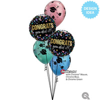 Qualatex 18 inch CONGRATS YOU DID IT METALLIC Foil Balloon 17449-Q-U