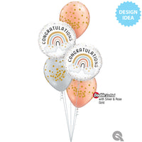 Qualatex 18 inch CONGRATULATIONS BOHO RAINBOW Foil Balloon