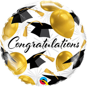 Qualatex 18 inch CONGRATULATIONS GOLD BALLOONS Foil Balloon