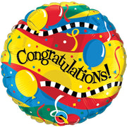 Qualatex 18 inch CONGRATULATIONS! PARTY Foil Balloon 91004-Q-P