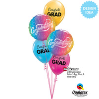 Qualatex 18 inch CONGRATULATIONS VIBRANT OMBRE Foil Balloon 98485-Q-P