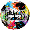 Qualatex 18 inch FELICIDADES GRADUADO! STARS Foil Balloon 14494-Q-U