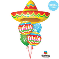 Qualatex 18 inch FIESTA RAINBOW STRIPES Foil Balloon 10223-Q-U