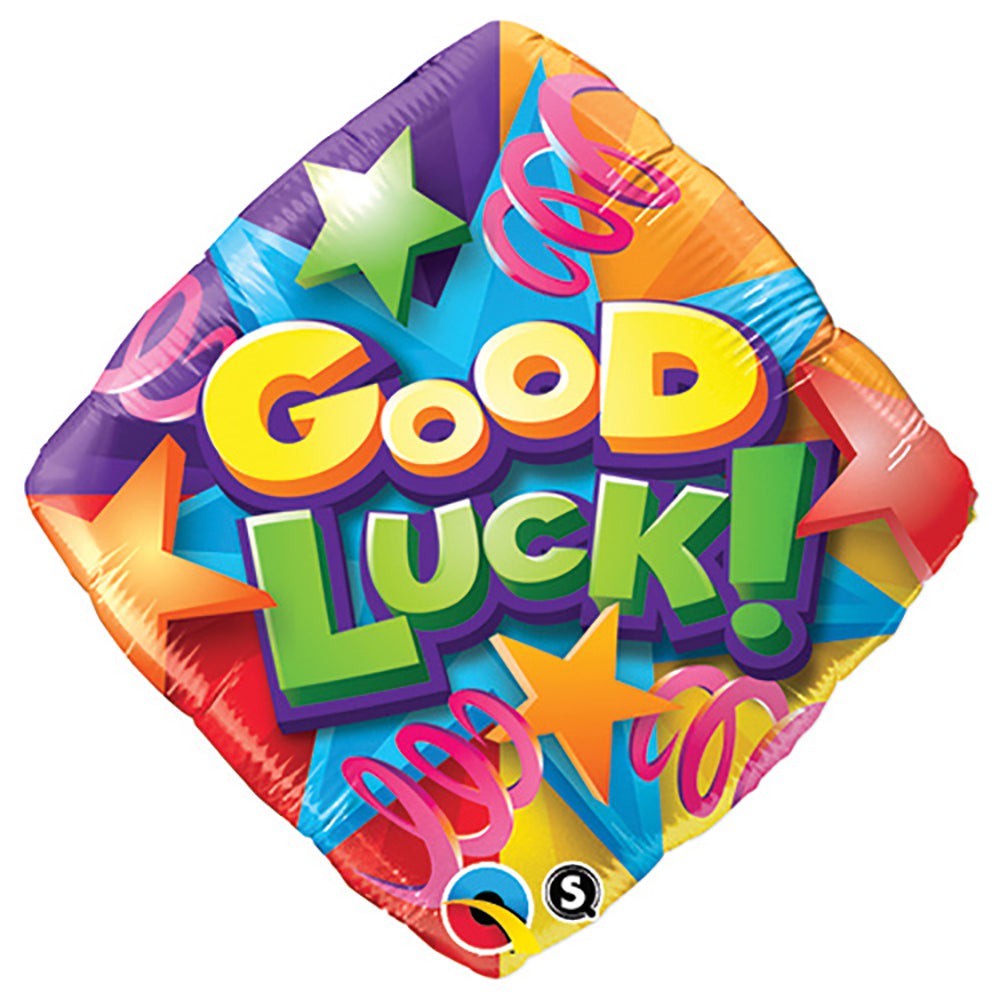 Qualatex 18 inch GOOD LUCK STARS & STREAMERS Foil Balloon