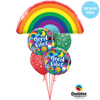 Qualatex 18 inch GOOD VIBES Foil Balloon 98491-Q-U