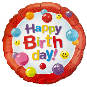 Qualatex 18 inch HAPPY BIRTHDAY FUN BUBBLE DOTS Foil Balloon