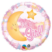 Qualatex 18 inch IT'S A GIRL CELESTIAL PINK Foil Balloon 28832-Q-P