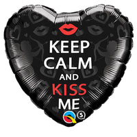 Qualatex 18 inch KEEP CALM AND KISS ME Foil Balloon