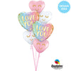 Qualatex 18 inch LOVE YOU PASTEL OMBRE & HEARTS Foil Balloon