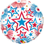 Qualatex 18 inch PATRIOTIC STARS Foil Balloon 25784-Q-U