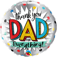 Qualatex 18 inch THANK YOU DAD FOR EVERYTHING! Foil Balloon 55816-Q-U