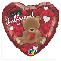 Qualatex 18 inch TO MY GIRLFRIEND BEAR Foil Balloon