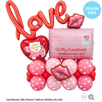 Qualatex 18 inch VALENTINE'S LOVE LETTER Foil Balloon 24762-Q-U