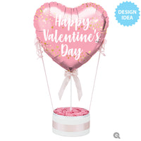 Qualatex 18 inch VALENTINE'S PINK Foil Balloon 24785-Q-U