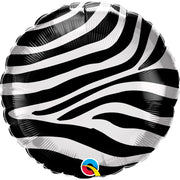 Qualatex 18 inch ZEBRA STRIPES PATTERN Foil Balloon 13338-Q-U