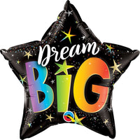 Qualatex 20 inch DREAM BIG RAINBOW STARS Foil Balloon 17425-Q-U