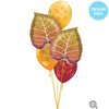 Qualatex 21 inch FALL GLITTERGRAPHIC OMBRE LEAF Foil Balloon 19957-Q-P