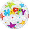 Qualatex 22 inch BUBBLE - BIRTHDAY BRILLIANT STARS Bubble Balloon 23595-Q