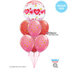 Qualatex 22 inch BUBBLE - LOVE CONNECTED HEARTS Bubble Balloon 24076-Q