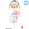 Qualatex 22 inch BUBBLE - WELCOME BABY BOHO RAINBOWS Bubble Balloon 24902-Q