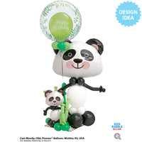 Qualatex 31 inch PRECIOUS PANDA Foil Balloon 87946-Q-P