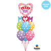 Qualatex 33 inch LOVE YOU M(HEART)M DOTS Foil Balloon 82552-Q-P