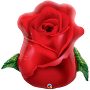 Qualatex 33 inch RED ROSE BUD Foil Balloon 98696-Q-P