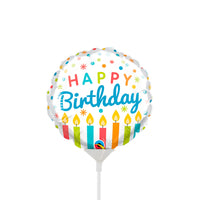 Qualatex 4 inch BIRTHDAY CANDLES MINI SHAPE (AIR-FILL ONLY) Foil Balloon 25184-Q-U