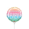 Qualatex 4 inch WELCOME BABY RAINBOW CONFETTI MINI SHAPE (AIR-FILL ONLY) Foil Balloon 25133-Q-U