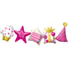 Qualatex 41 inch BIRTHDAY GARLAND PINK (AIR-FILL ONLY) Foil Balloon 17763-Q-P