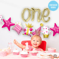 Qualatex 41 inch BIRTHDAY GARLAND PINK (AIR-FILL ONLY) Foil Balloon 17763-Q-P