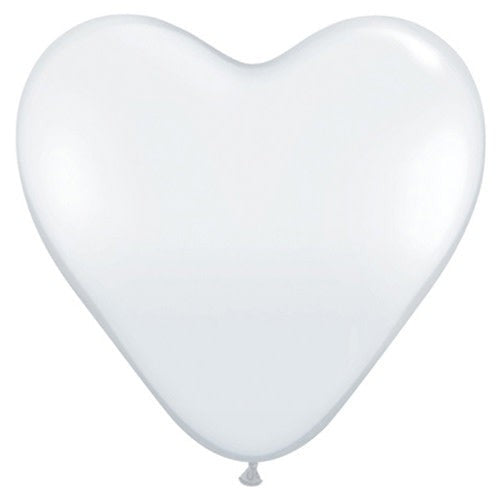 Qualatex 6 inch HEARTS - DIAMOND CLEAR (10 PK) Latex Balloons 43635-Q-10