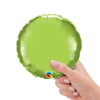 Qualatex 9 inch CIRCLE - LIME GREEN (AIR-FILL ONLY) Foil Balloon 64057-Q-U