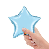 Qualatex 9 inch STAR - PEARL LIGHT BLUE (AIR-FILL ONLY) Foil Balloon 54796-Q-U