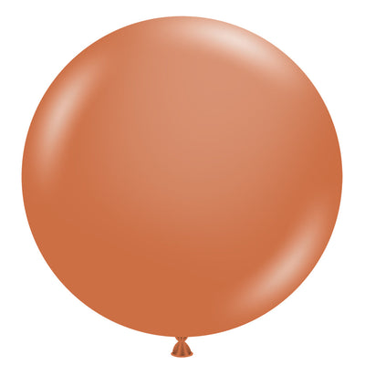 TUFTEX 24 inch TUFTEX BURNT ORANGE Latex Balloons 24035-M