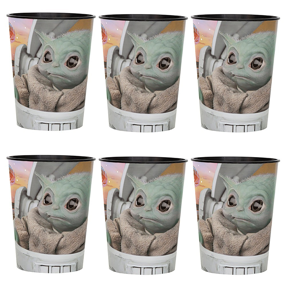 Unique 16 oz. MANDALORIAN - THE CHILD PLASTIC STADIUM CUPS (6 PK) Cups 78327-UN