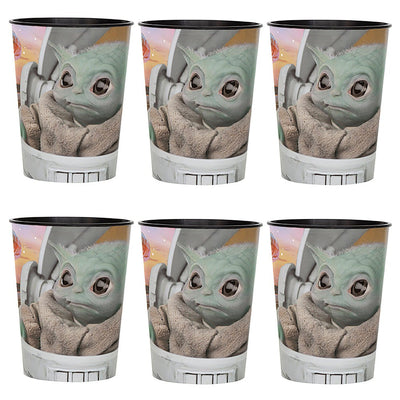 Unique 16 oz. MANDALORIAN - THE CHILD PLASTIC STADIUM CUPS (6 PK) Cups 78327-UN