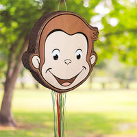 Unique 18 inch CURIOUS GEORGE SHAPED DRUM PULL PINATA Pinatas 66245-UN