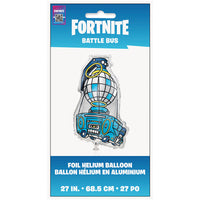 Unique 27 inch FORTNITE BATTLE BUS Foil Balloon 24719-UN-P