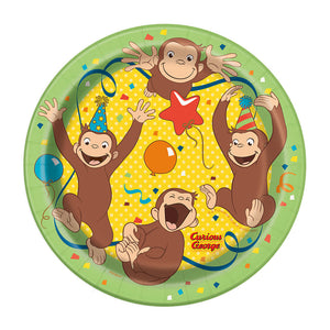 Unique 7 inch CURIOUS GEORGE ROUND DESSERT PLATES (8 PK) Plates 59264-UN