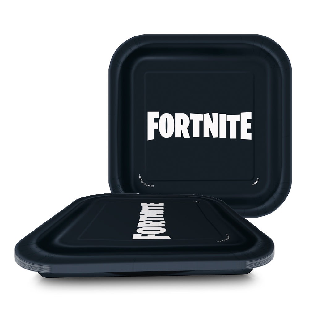 Unique 7 inch FORTNITE SQUARE DESSERT PLATES (8 PK) Plates 24674-UN